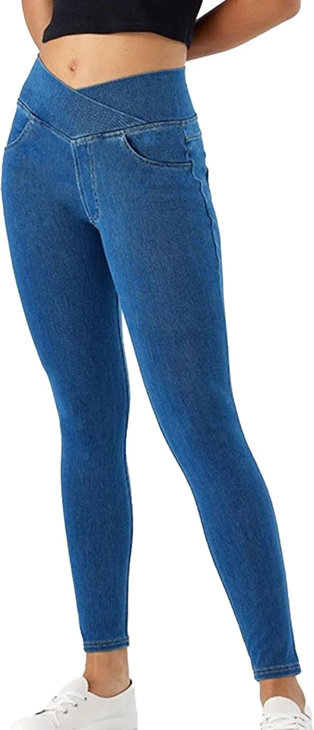 

Скинни джинсы для женщин с высокой талией и эффектом контроля живота