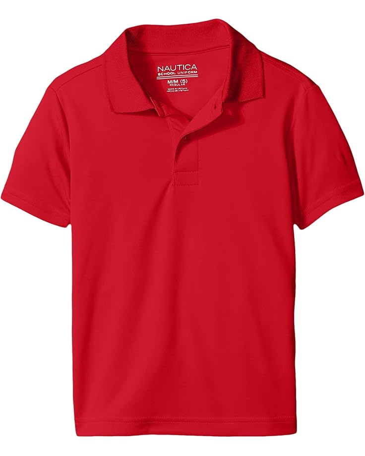 

Поло Nautica Boys' School Uniform Short Sleeve Performance Polo, красный