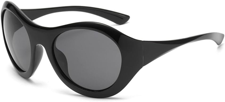 

Ретро овальные солнцезащитные очки для женщин и мужчин, винтажные женские очки для рыбалки, черная оправа, линзы для вождения, защита от УФ-излучения UV400 MTZJH, Black Grey