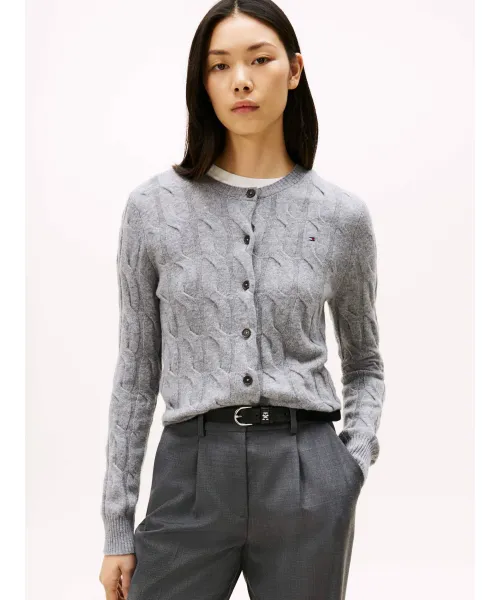 

Шерстяной кардиган Regular fit Tommy Hilfiger, серый