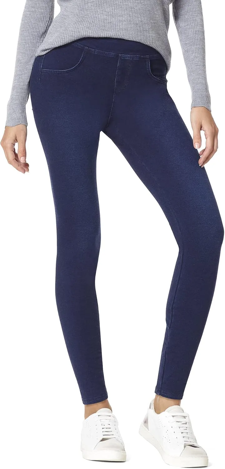 

HUE Women's Super Soft Stretch High Rise Denim Leggings