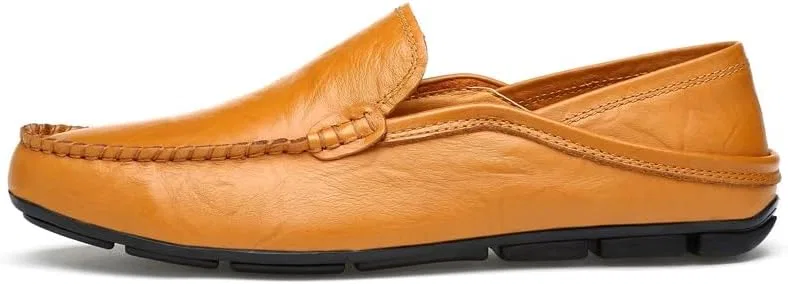 Лоферы кожаные перфорированные Mens Loafers Brown SayfuR — фото 4