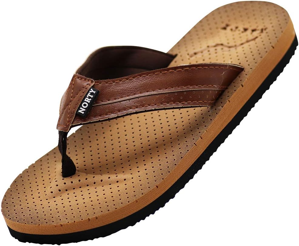 

Сандалии NORTY Big Boy для пляжа, повседневные, для улицы и дома, шлепанцы с ремешком между пальцами, коричневый