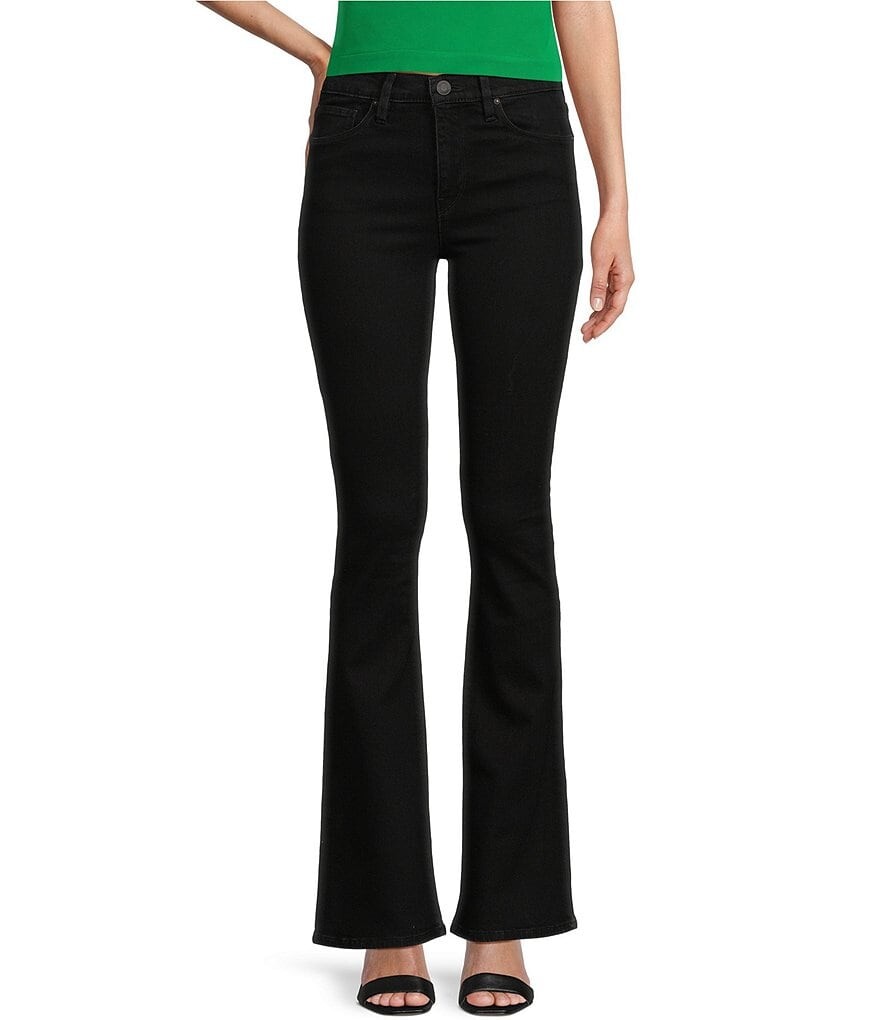 

Hudson Jeans Джинсы Barbara с расклешенной талией и высокой талией, черный