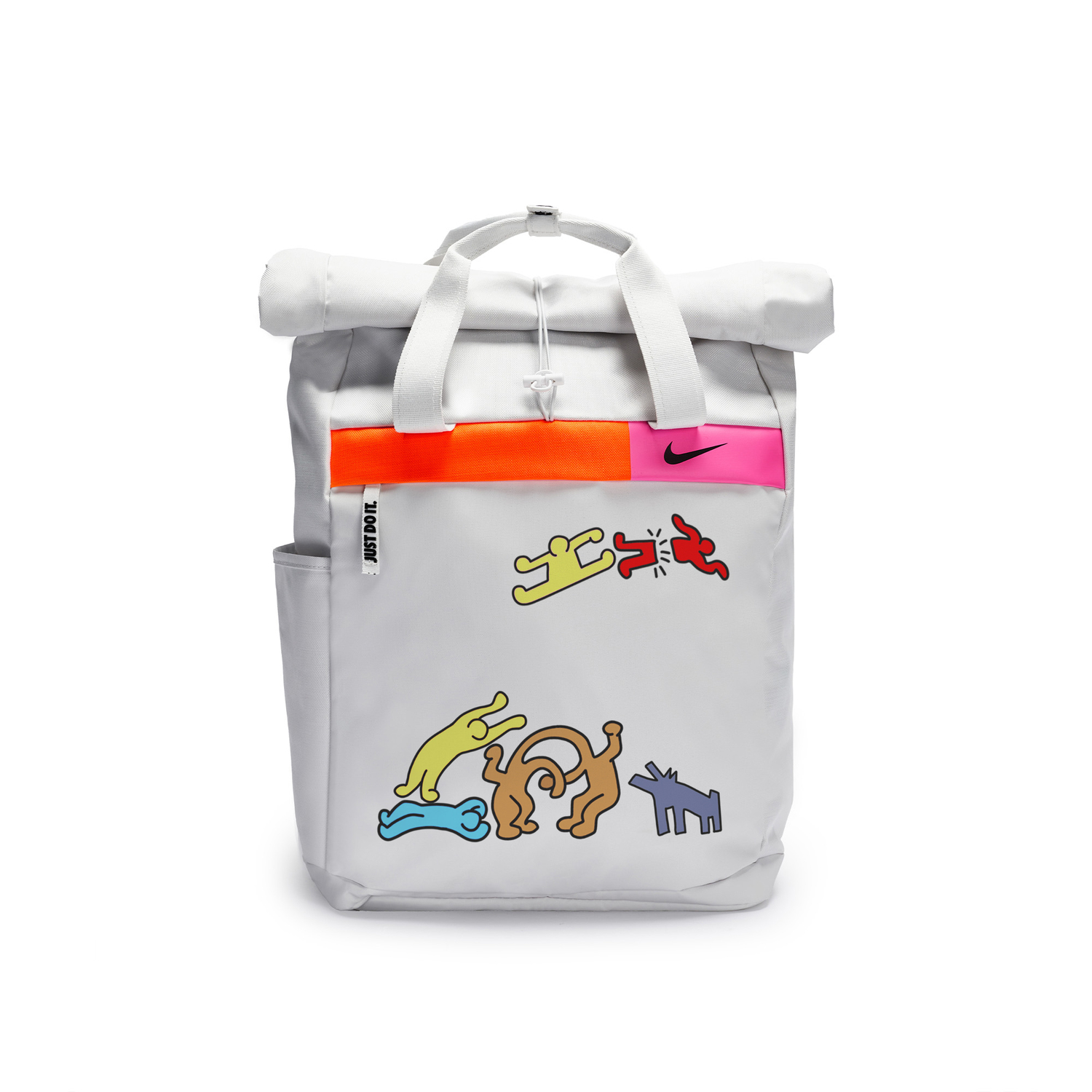 

Nike Полиэстеровый граффити рюкзак повседневный унисекс светло-серебристый серый, Moment of Chaos