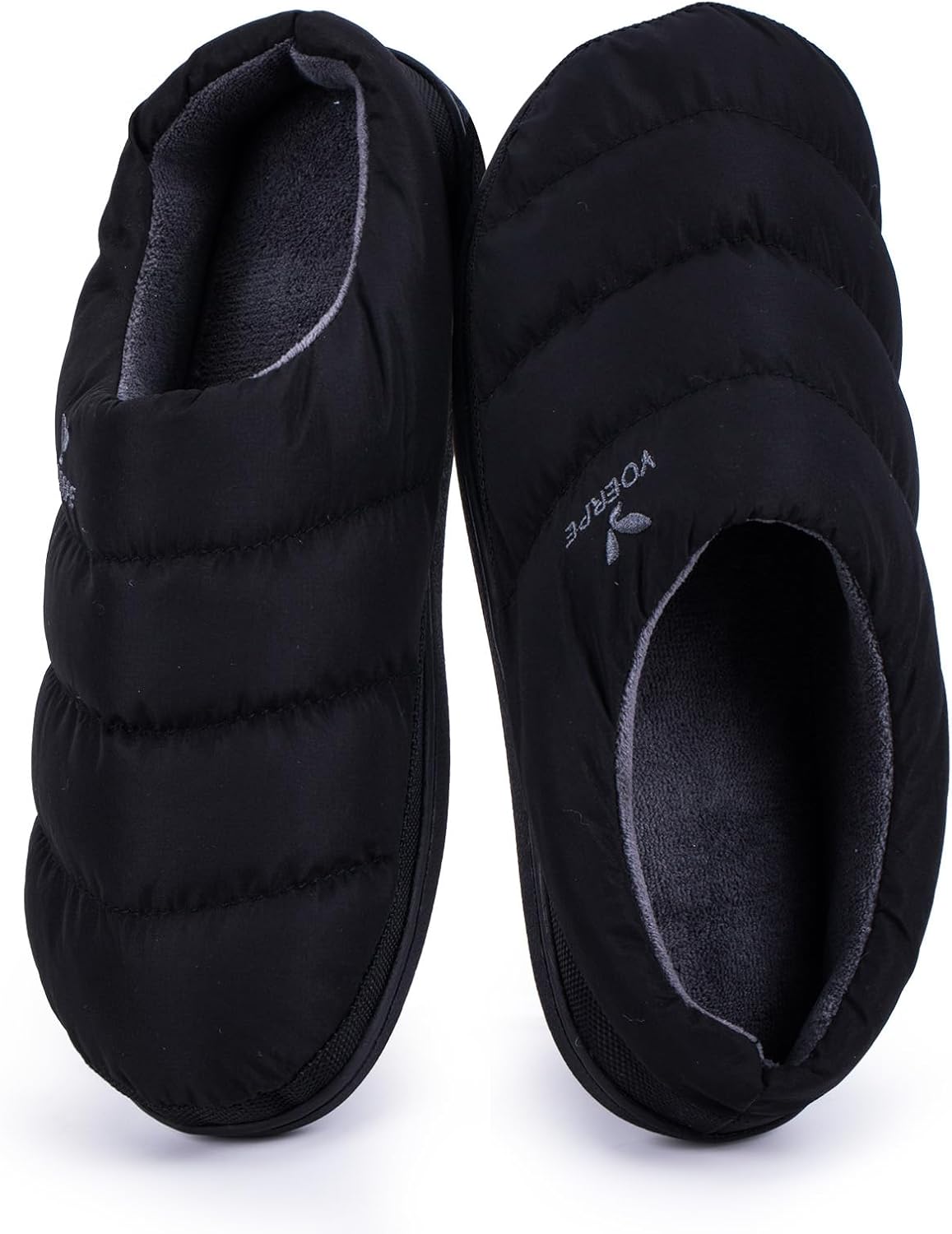 

Мужские домашние тапочки без шнурков двухцветные для дома и улицы, с амортизирующей подошвой, для путешествий, кемпинга и сада Yoerpe, черный