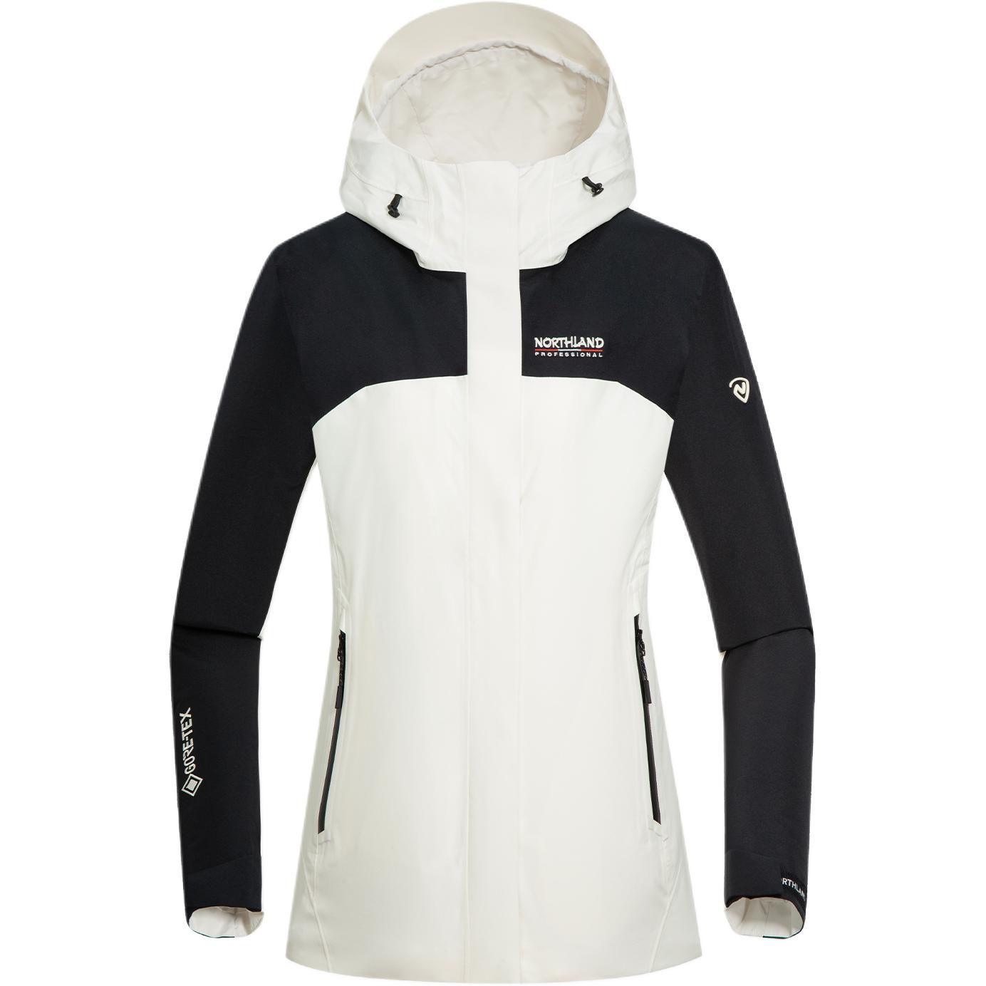

NORTHLAND Профессиональная водонепроницаемая ветровка женская, Pure Black/Polar White