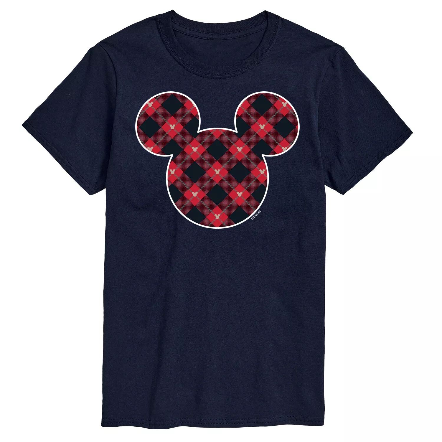 

Футболка в клеточку с рисунком Big & Tall Mickey Silhouette Disney, синий