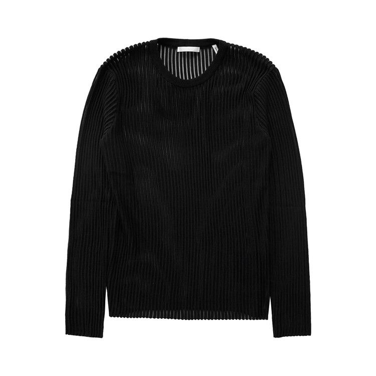 

Свитер Helmut Lang Shadow Striped Mesh Sweater, Black