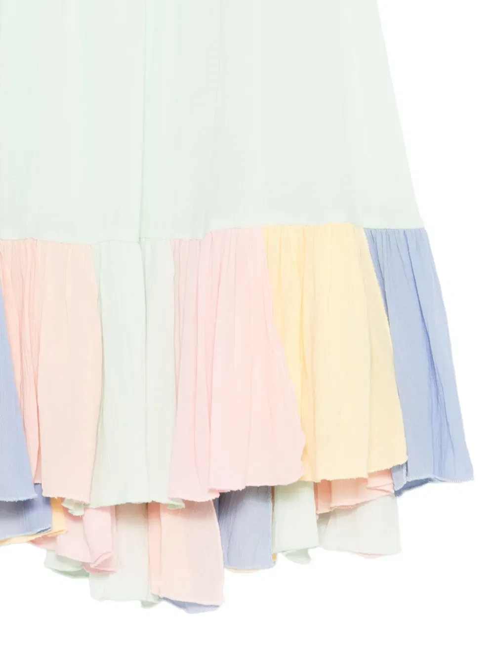 Платье с оборками и цветовыми блоками Stella Mccartney Kids, зеленый — фото 3