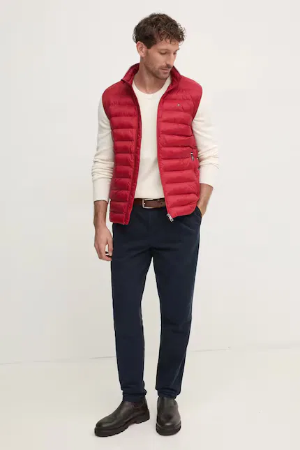 Свитер хлопковый классический Tommy Hilfiger, бежевый — фото 2