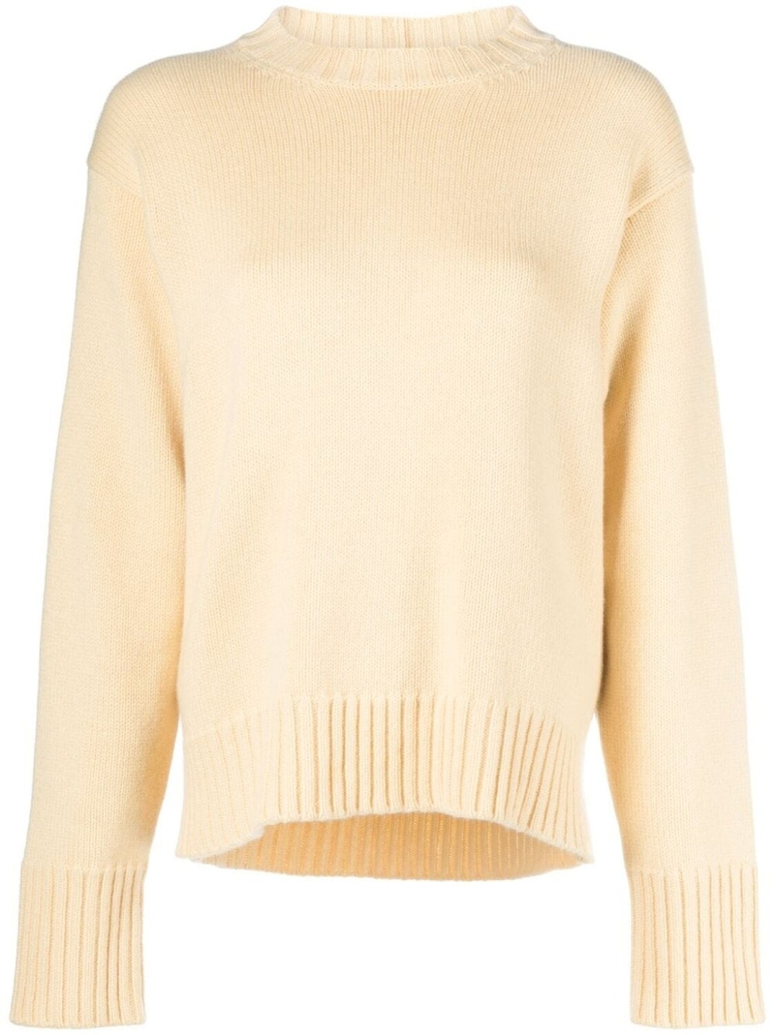 

Jil Sander толстовка в рубчик с круглым вырезом, желтый
