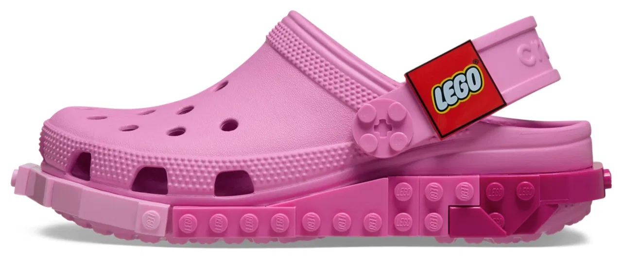 Детские сабо Lego Crocs, розовый — фото 2
