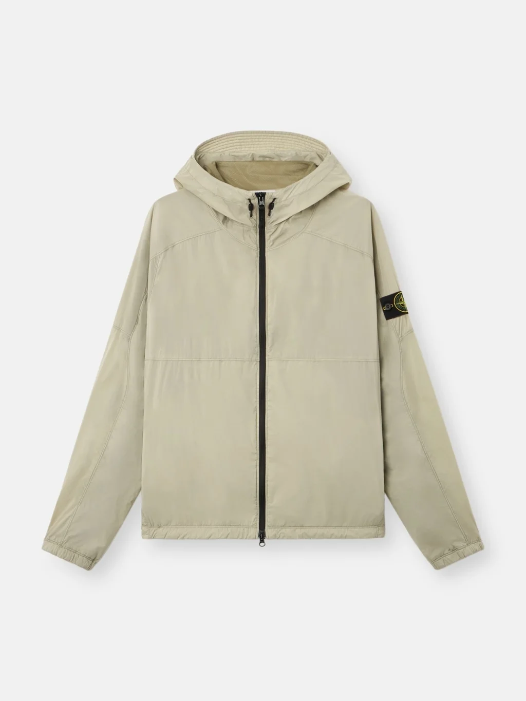 Мужская куртка с капюшоном  Stone Island With Anti-drop Finish, песочный — фото 2