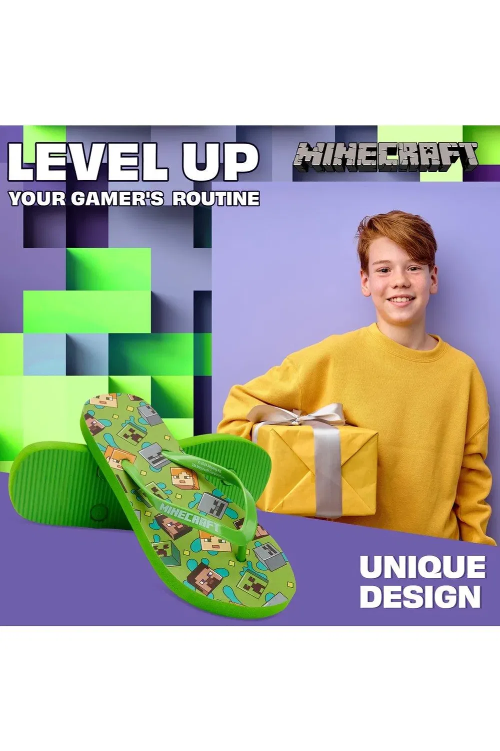 Шлепанцы Minecraft, Green — фото 3