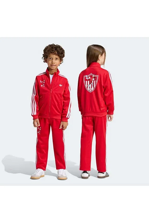 Детский спортивный комплект для девочек с принтом Firebird TS Adidas, Red