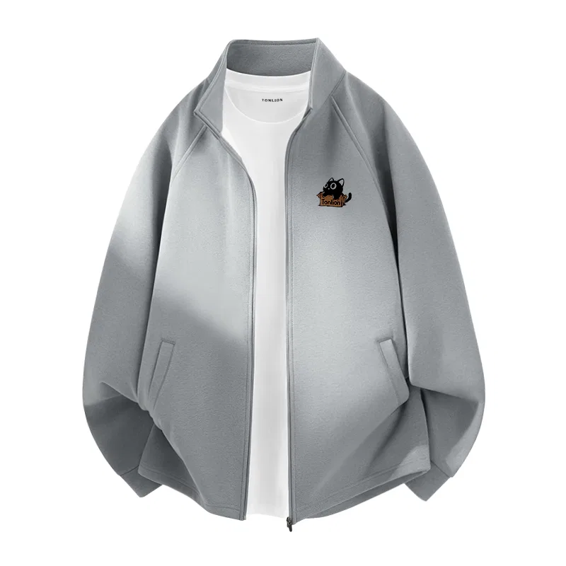 Детское пальто с воротником-стойкой Tonlion, Light Gray