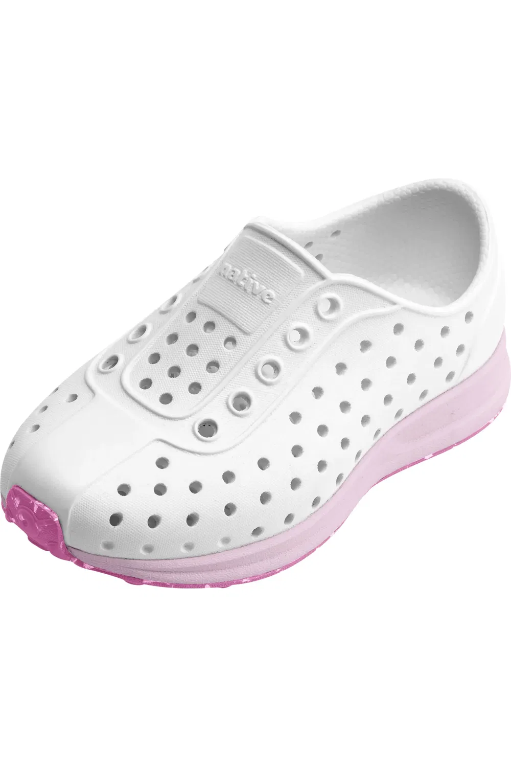 Детские кроссовки дышащие Robbie Sugarlite Slip-On Native Shoes, White/Pink/Dark Pink