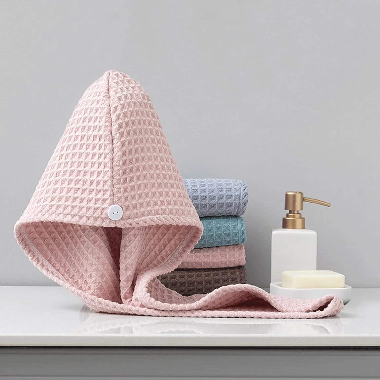 Шапочка для душа Microfiber, 7LiuYueFei6, 1 шт, C — фото 2