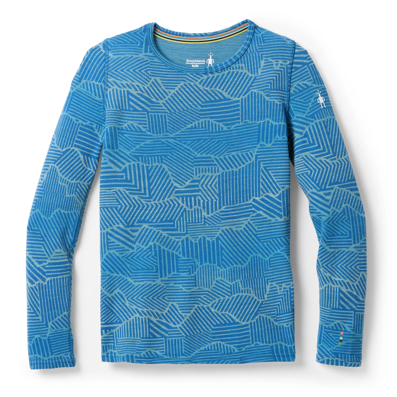Термобелье детское с длинным рукавом Classic Thermal Merino Smartwool, Indigo Linear Peaks