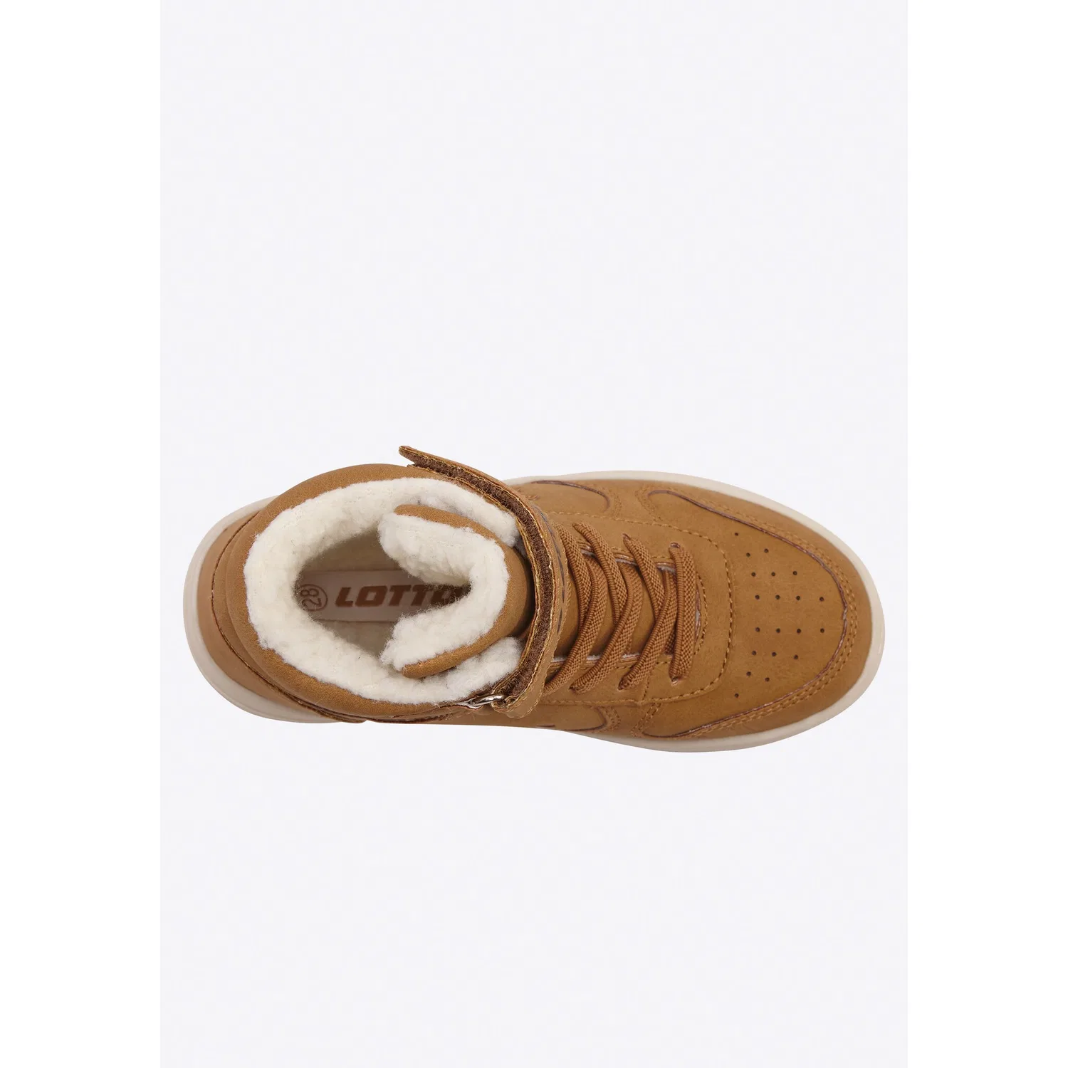 Детские зимние кроссовки-ботинки на шнуровке lotto, Wheat/Off-White — фото 3