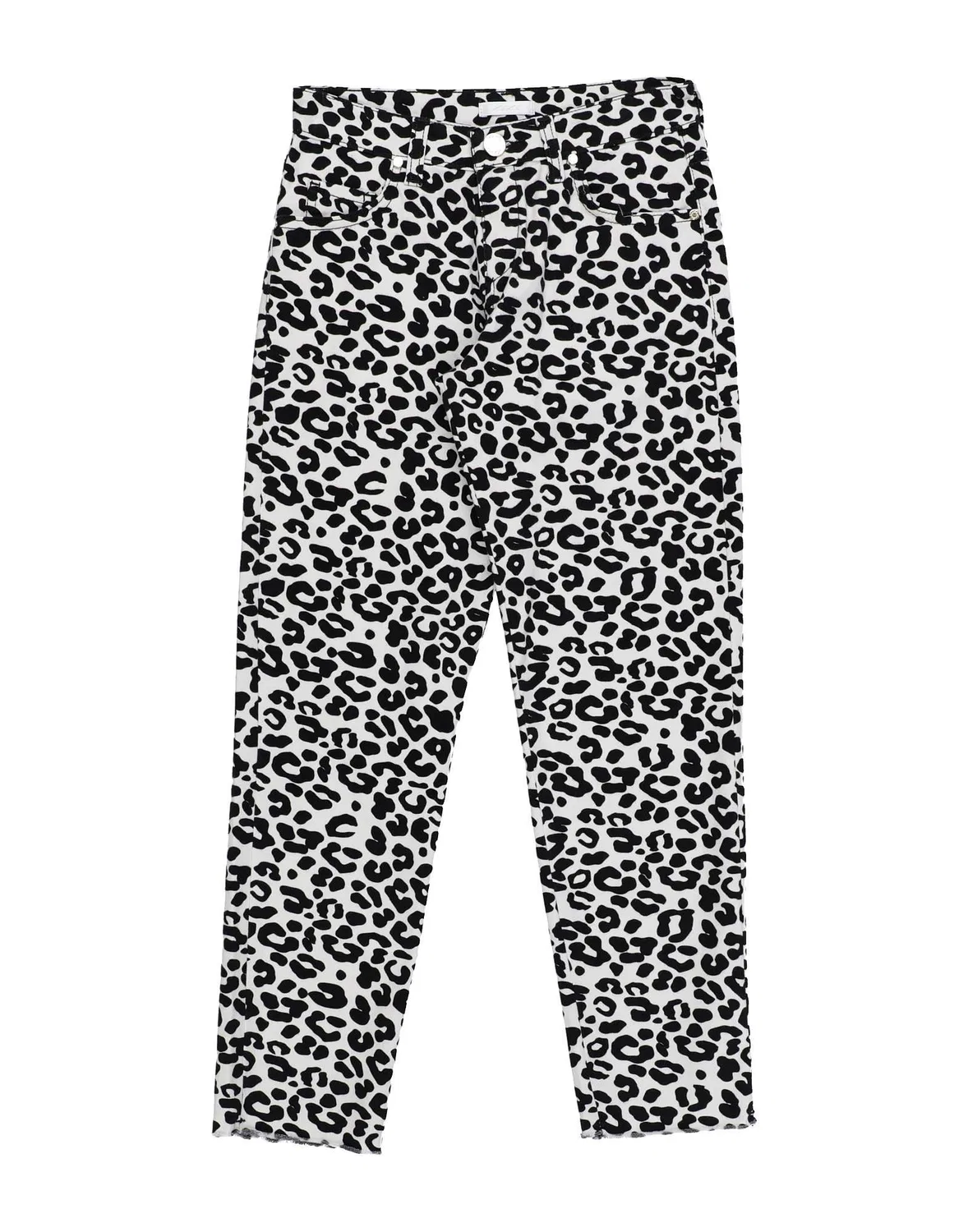 Детские брюки для девочек с принтом Leopard Print Miss Grant, белый
