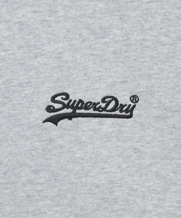 Футболка с длинным рукавом, базовая, Superdry, светло-меланжевый серый — фото 4