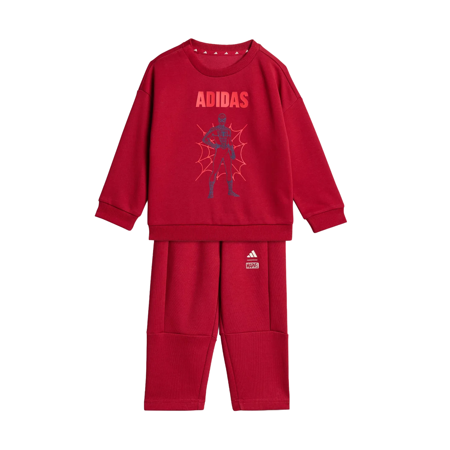 Детский спортивный костюм с принтом Spider-Man Adidas, красный