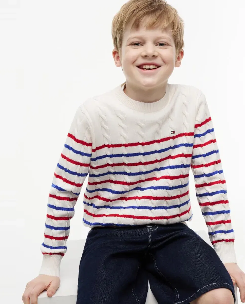 Детский джемпер для мальчиков с косичками Tommy Hilfiger, Crudo — фото 3