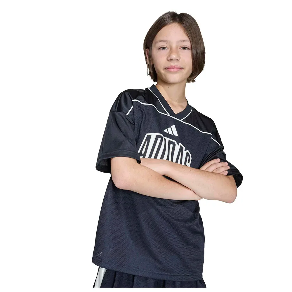 Детская футболка с принтом Stadium Mesh Basketball Adidas, Black — фото 4