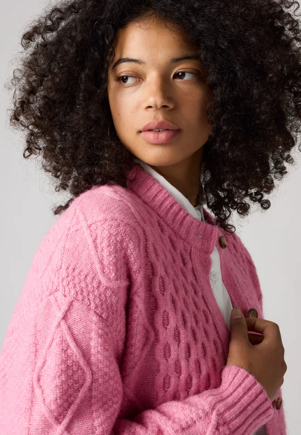 Кардиган с круглым вырезом Charlotte - вязаная куртка Levi'S, Wild Rose Heather Wild Rose — фото 4