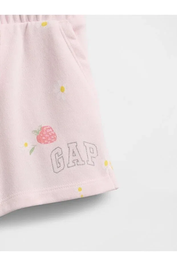 Детские шорты для девочек с принтом Gap, Pink-001 — фото 2