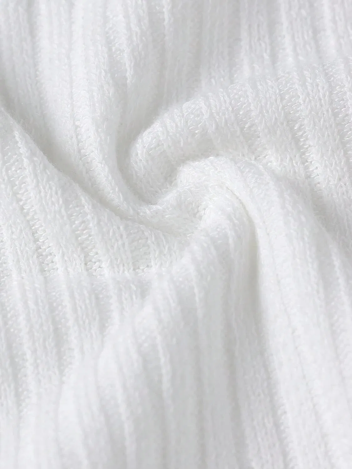 Мужская футболка с воротником-стойкой Ribbed Short Sleeve, White — фото 4