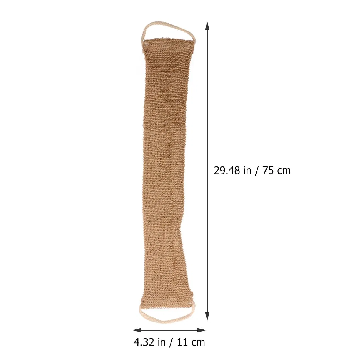 Peeling Badehandschuhe из Ханфасер, 2 штуки, TOCCERFUN, 60x11x0.5 см, Коричневый Topperfun — фото 2