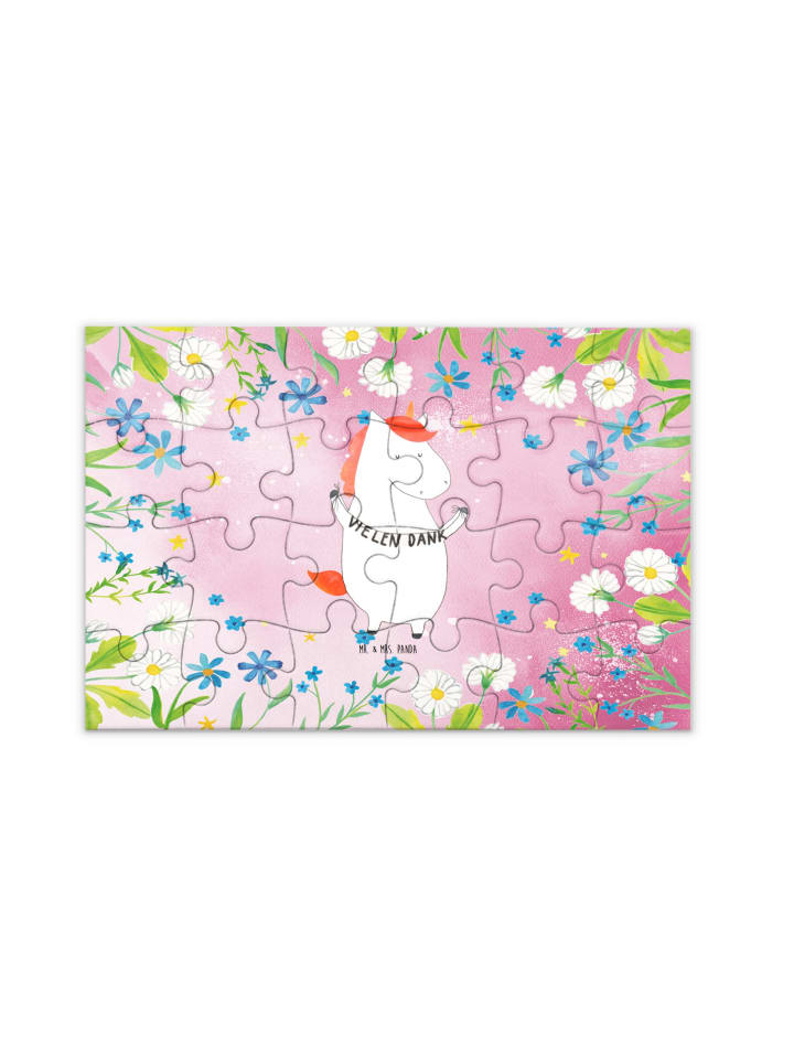 

Mr. & Mrs. Panda Пазл «Единорог. Спасибо» (без сообщения) пастельно-красного цвета