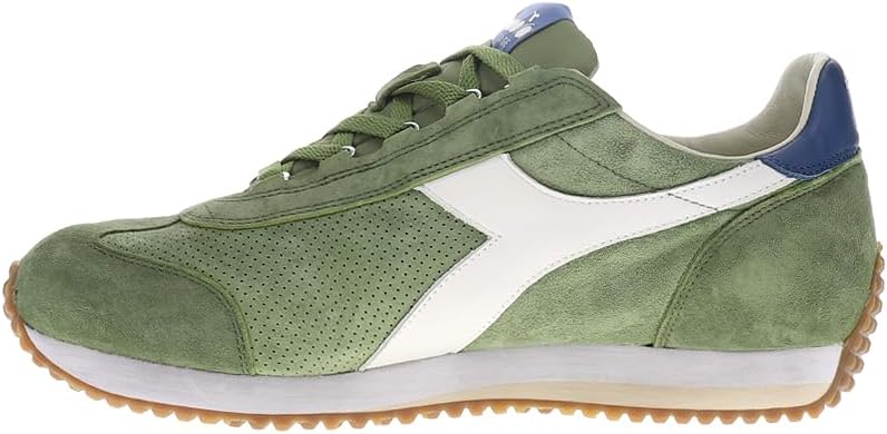 Мужские кроссовки Diadora Equipe Suede с шнуровкой, повседневные - зеленые — фото 3