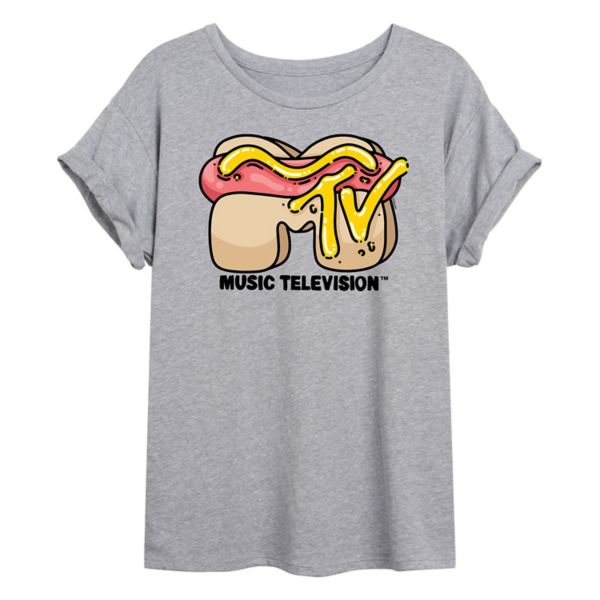 

Футболка MTV Hot Dog оверсайз для подростков Licensed Character, серый