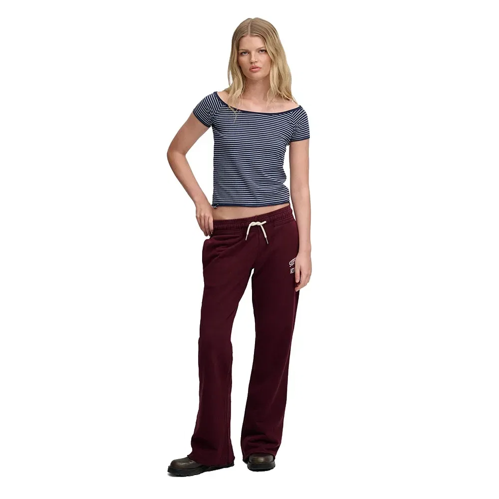 Женские спортивные джоггеры с вышивкой Athletic Embroidered Flare Superdry, Red — фото 4