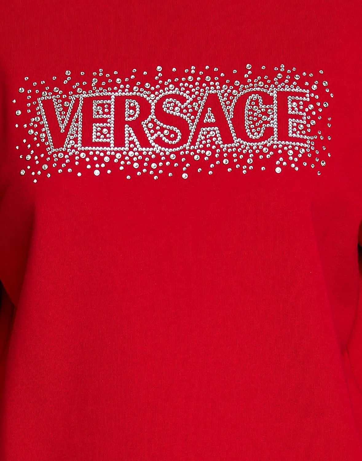 Женский свитшот из французского терье Versace, красный — фото 4