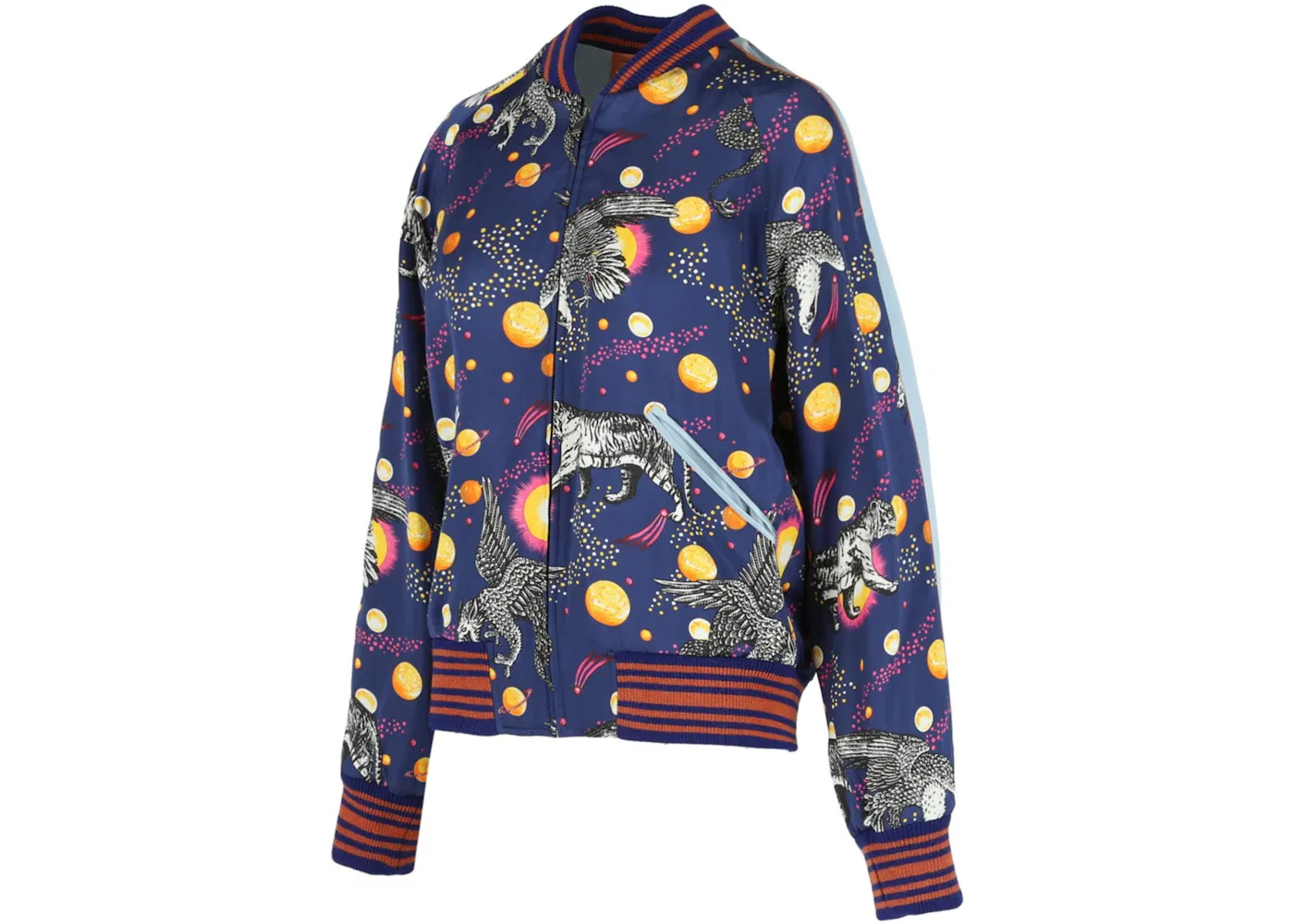 Мужская куртка из шелка с принтом Gucci Space Animals Gucci, Blue Print/Rose Sail — фото 2