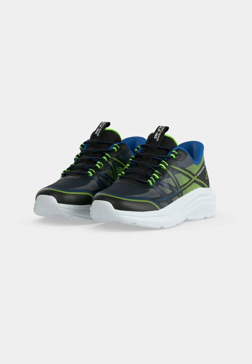 Тренажеры Microspec Velocity Skechers, Black/Blue/Lime — фото 3