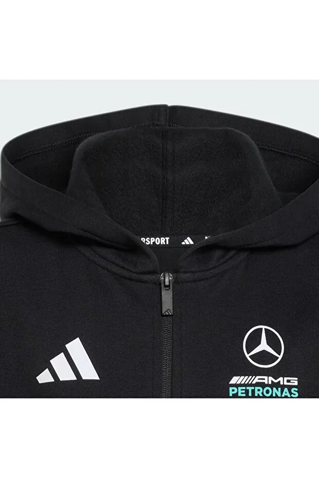 Детские свитшот для девочек с вышивкой Mercedes AMG Petronas Formula 1 Team DNA, Adidas, Black — фото 2