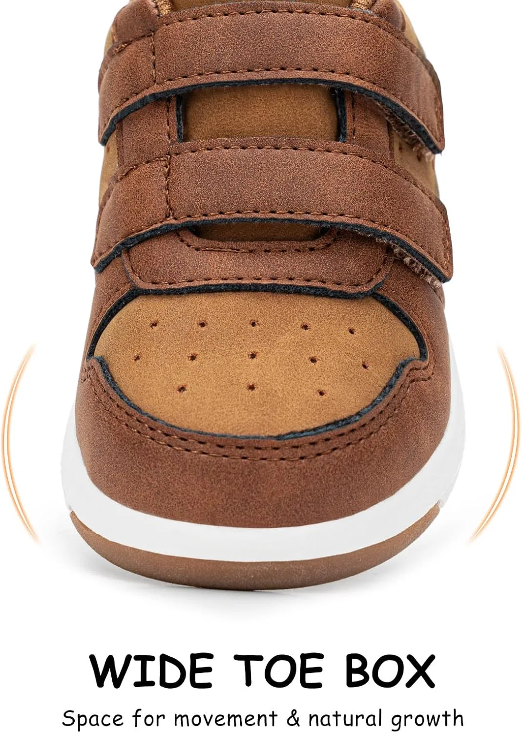 Детские кроссовки для мальчиков повседневные SKYWHEEL, Brown Toddler Boy Shoes — фото 4