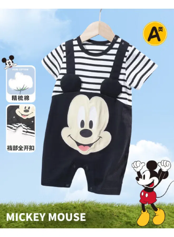 Боди-комбинезон с принтом Mickey полосатый Bornbay, карбоновый черный