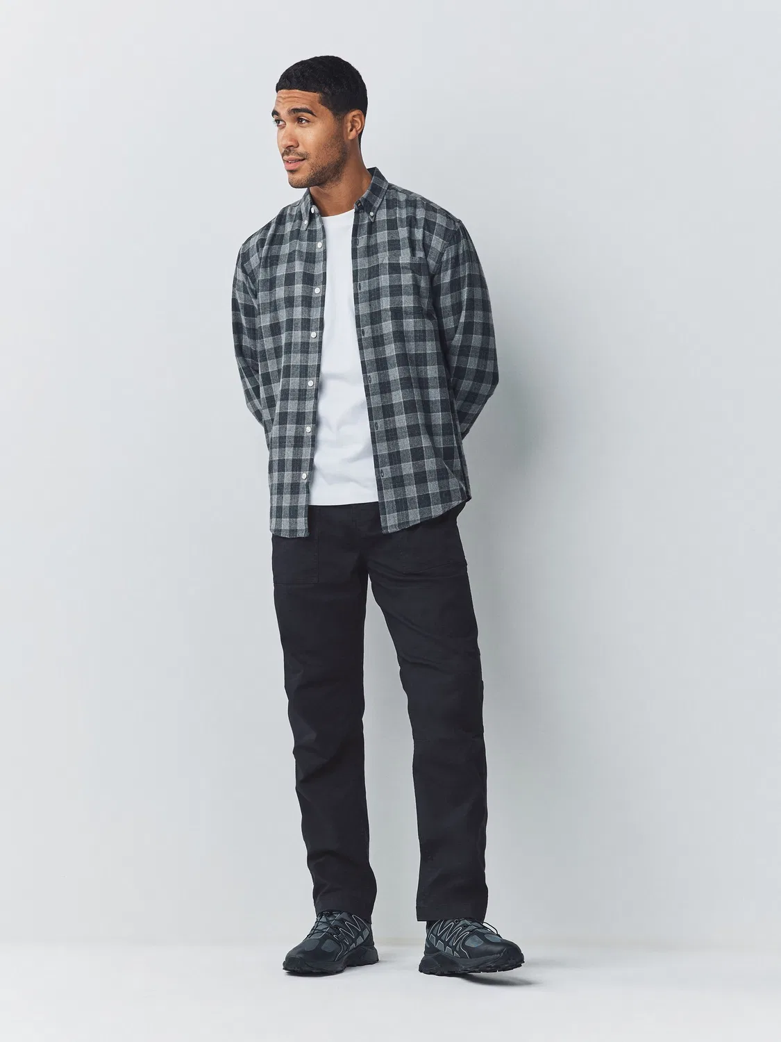 Брюки прямого кроя Authentic Cotton Rich Stretch Next, темно-синие — фото 2