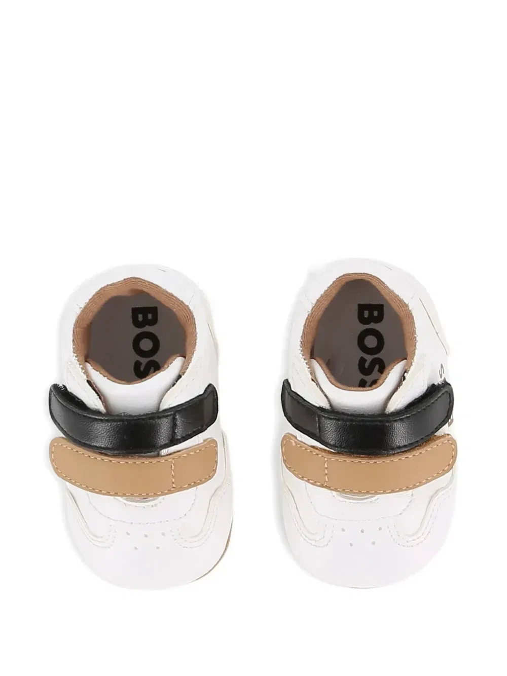 Кроссовки с логотипом и на липучках Boss Kidswear, белый — фото 4