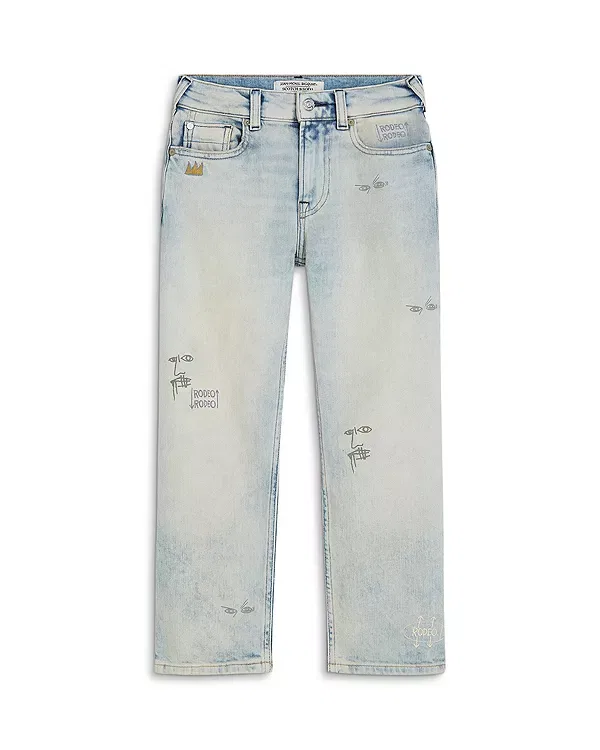 Детские джинсы для мальчиков с принтом Basquiat The Pitch Scotch & Soda, Texas Blue