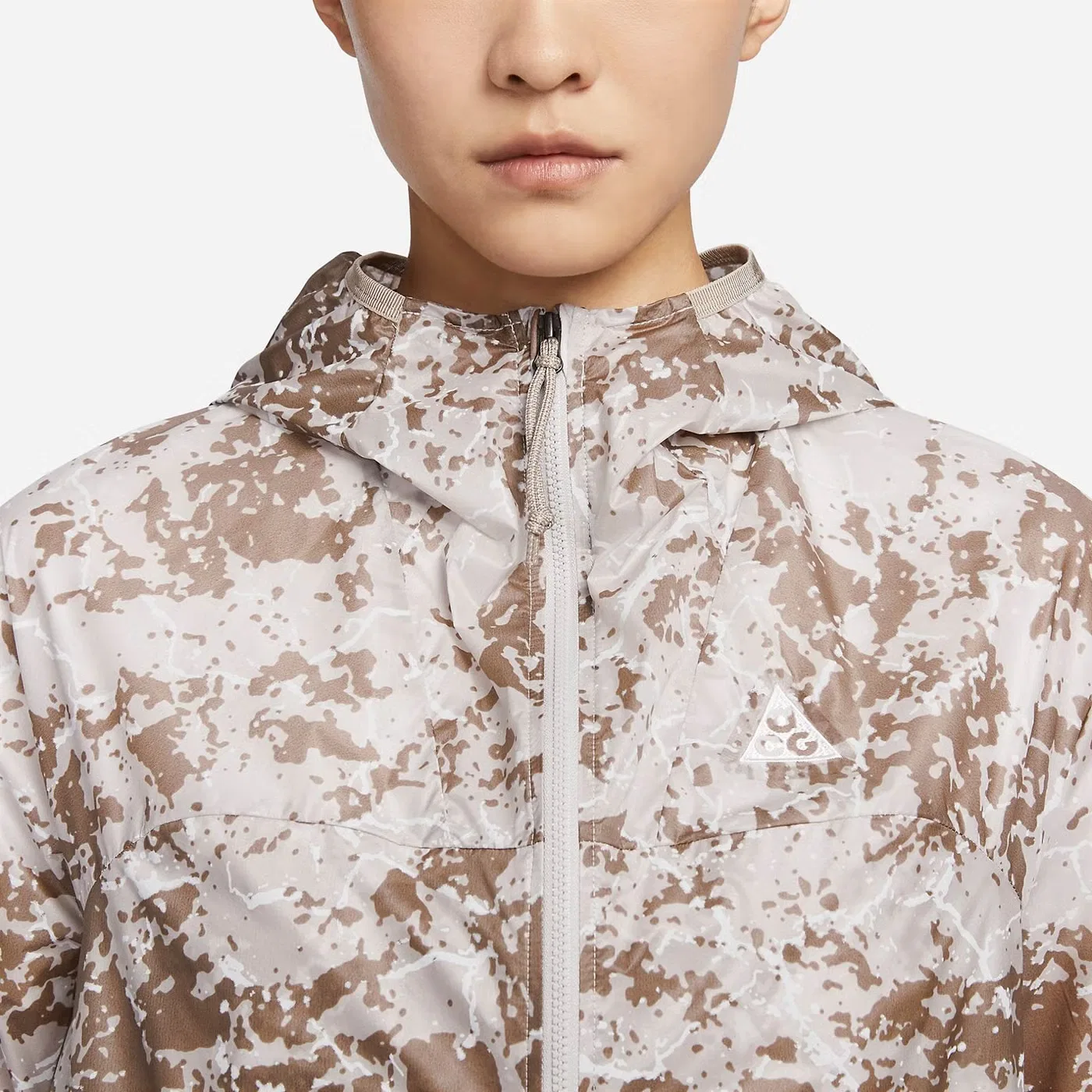Куртка трейловая с принтом Camo Nike, коричневый — фото 2