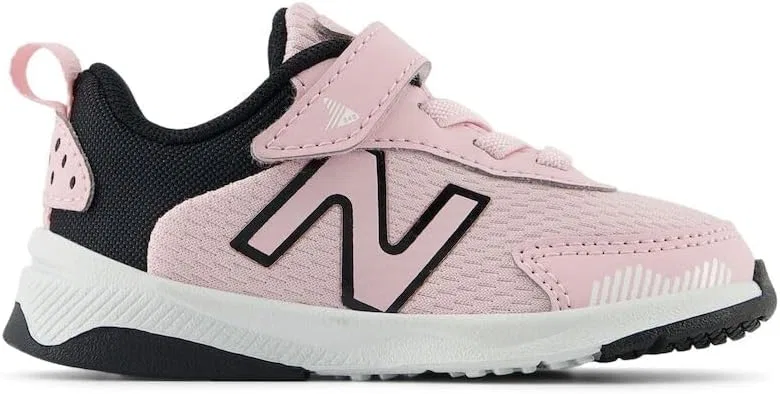 Детские кроссовки для мальчиков с бунги-шнуровкой New Balance, Mid Century Pink/Black — фото 3