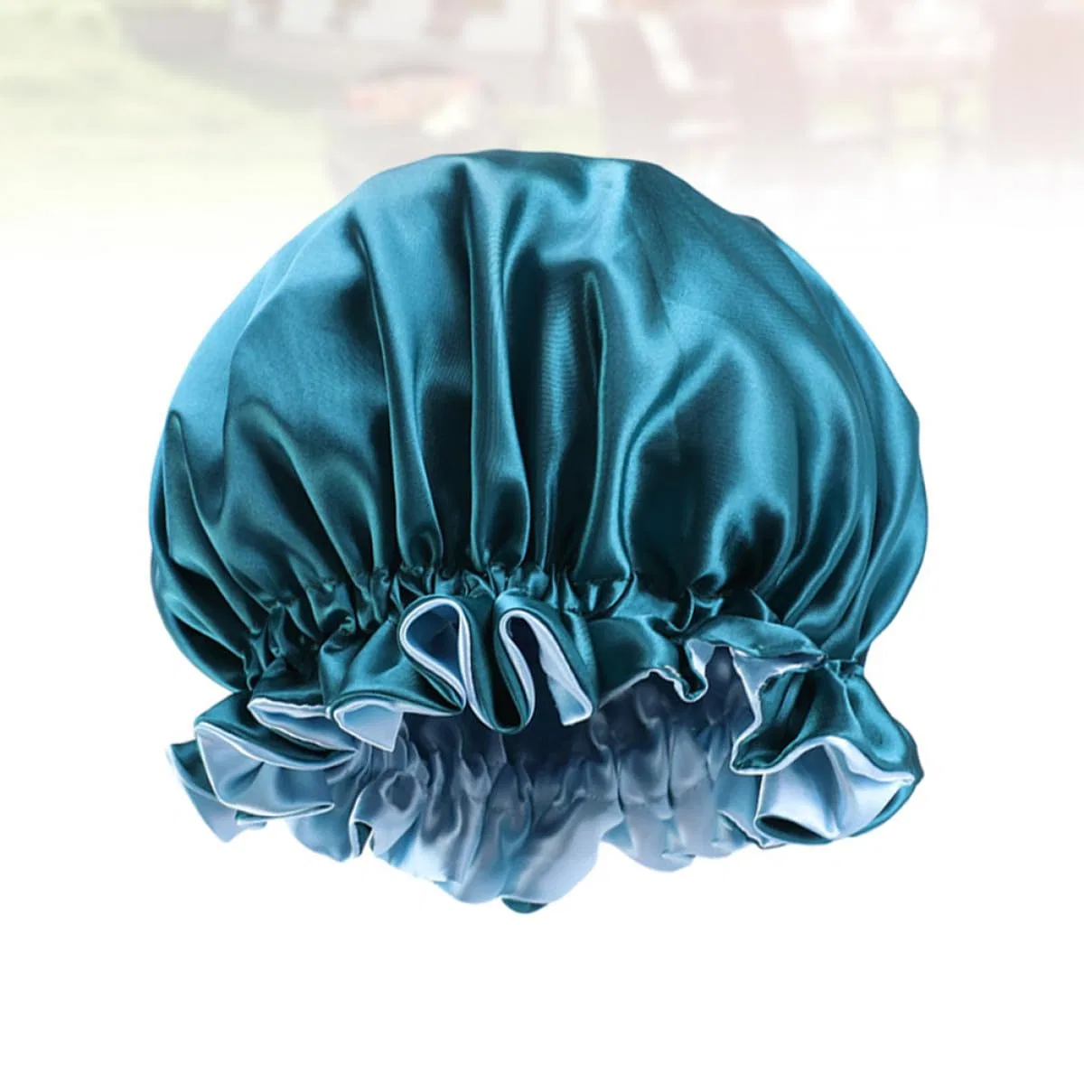 Шапочка для душа Satin, Toyvian, Dacron, 36x36x1 см, Pfauenblau — фото 2